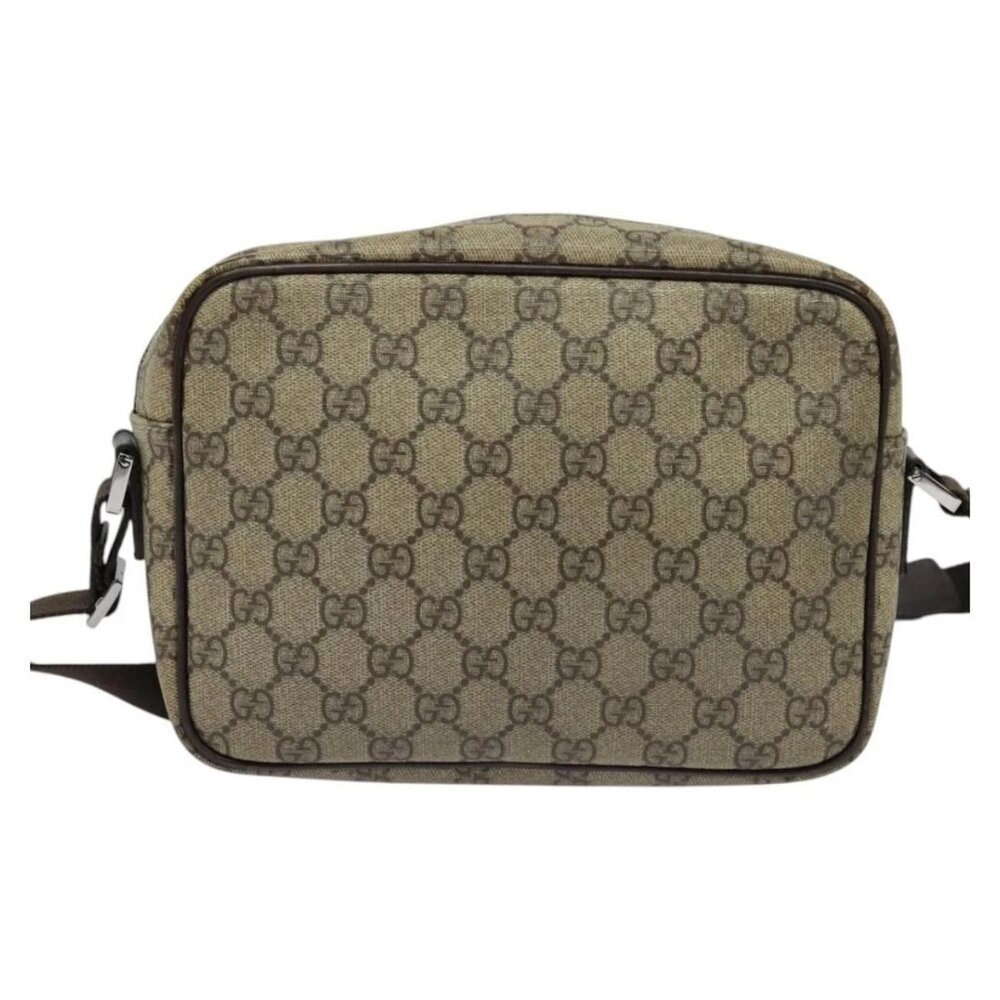 GUCCI GG Supreme Shoulder Bag PVC Beige Gold - Picture 2 of 16